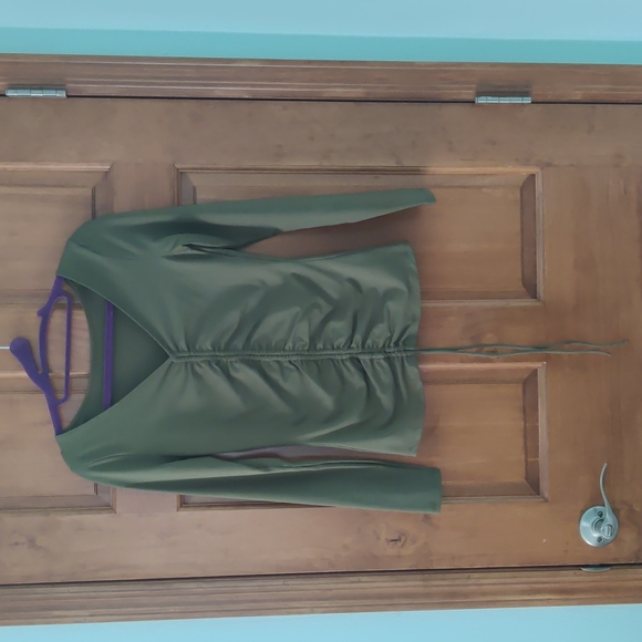 BlackMilk Matte Moss Strung Up Long Sleeve Top - Picture 2 of 6